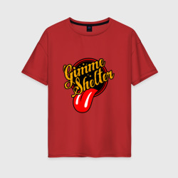 Женская футболка хлопок Oversize The Rolling Stones - Gimme Shelter