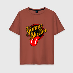 Женская футболка хлопок Oversize The Rolling Stones - Gimme Shelter