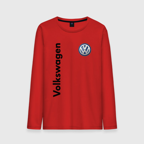 Мужской лонгслив хлопок Volkswagen, цвет красный