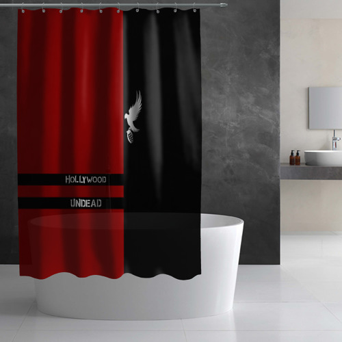 Штора 3D для ванной Hollywood Undead - фото 2