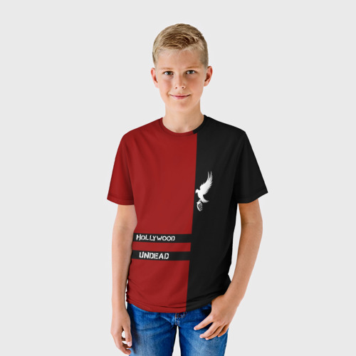 Детская футболка 3D Hollywood Undead, цвет 3D печать - фото 3