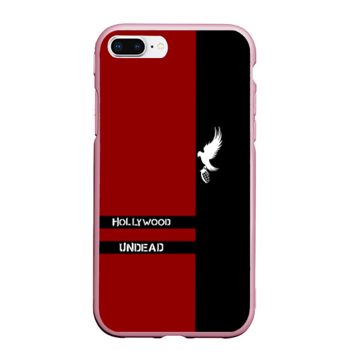 Чехол для iPhone 7Plus/8 Plus матовый Hollywood Undead, цвет розовый