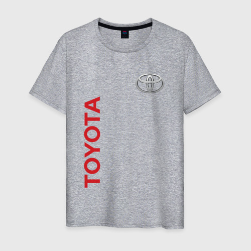 Мужская футболка хлопок Toyota, цвет меланж