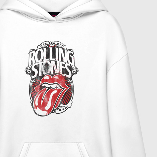 Худи SuperOversize хлопок The Rolling Stones, цвет белый - фото 3