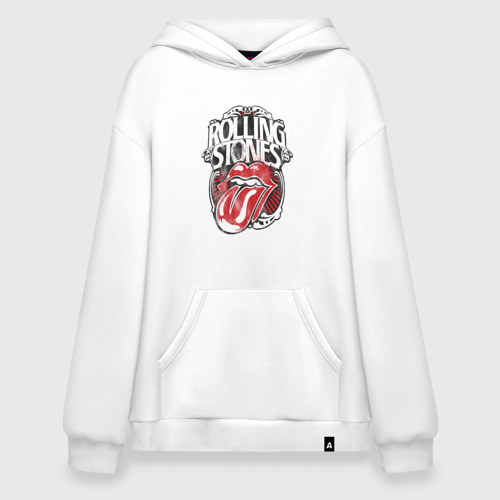 Худи SuperOversize хлопок The Rolling Stones, цвет белый