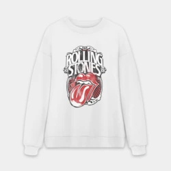Мужской свитшот oversize без начеса хлопок The Rolling Stones