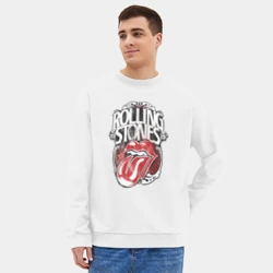 Мужской свитшот oversize без начеса хлопок The Rolling Stones - фото 2
