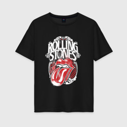 Женская футболка хлопок Oversize The Rolling Stones