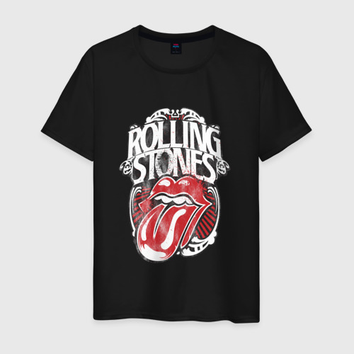 Мужская футболка хлопок The Rolling Stones, цвет черный