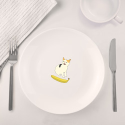 Набор: тарелка + кружка Cat no banana meme - фото 2