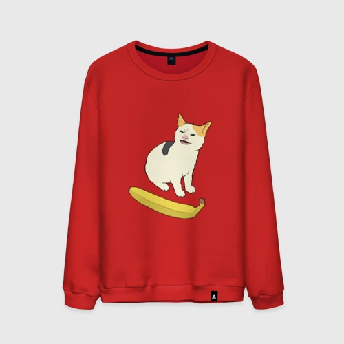 Мужской свитшот хлопок Cat no banana meme