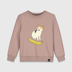 Детский свитшот хлопок Cat no banana meme