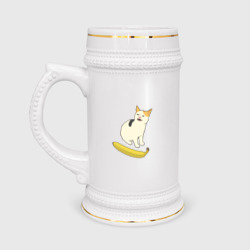 Кружка пивная Cat no banana meme