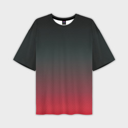 Мужская футболка oversize 3D Red Carbon