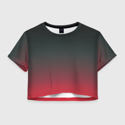 Женская футболка Crop-top 3D Red Carbon