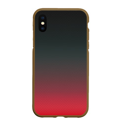 Чехол для iPhone XS Max матовый Red Carbon