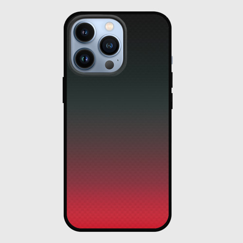 Чехол для iPhone 13 Pro с принтом Red Carbon, вид спереди #2