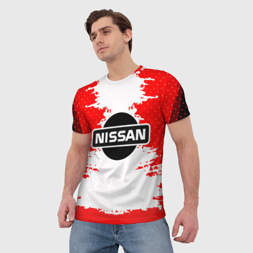 Мужская футболка 3D Nissan, цвет 3D печать - фото 3