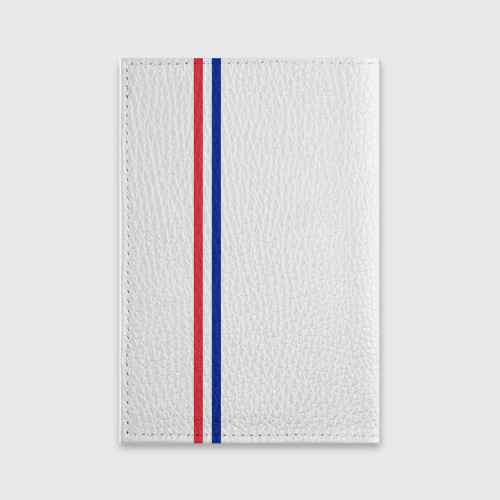 Обложка для паспорта матовая кожа Франция, лента с гербом - фото 2