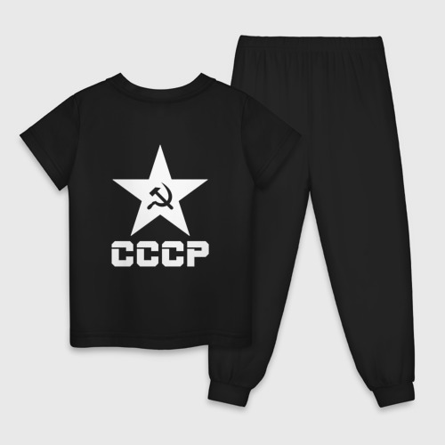 Детская пижама хлопок Звезда СССР двусторонняя, цвет черный - фото 2