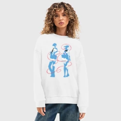 Женский свитшот oversize без начеса хлопок Твое имя - фото 2