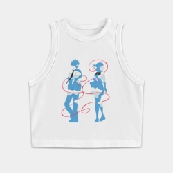 Женская укороченная майка-топ хлопок Твое имя