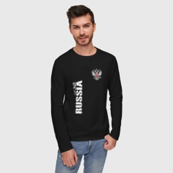 Мужской лонгслив хлопок Russia герб двусторонняя - фото 2