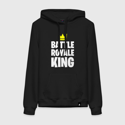 Женская толстовка хлопок Battle Royale King, цвет черный