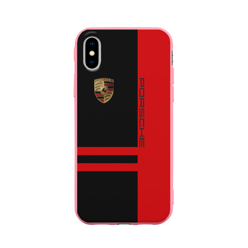 Чехол для Apple iPhone X силиконовый матовый Porsche Фото 01 Чехол для Apple iPhone X силиконовый матовый Porsche Фото 01