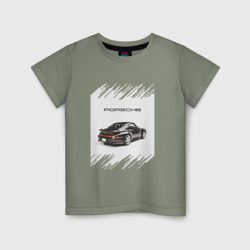 Детская футболка хлопок Porsche retro