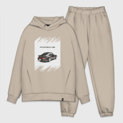 Мужской костюм oversize хлопок Porsche retro