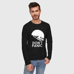 Мужской лонгслив хлопок Don't Panic - фото 2