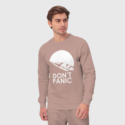 Мужской костюм хлопок Don't Panic, цвет пыльно-розовый - фото 5