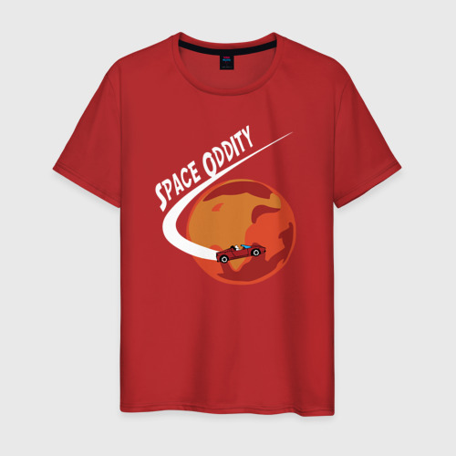 Мужская футболка хлопок Space Oddity, цвет красный
