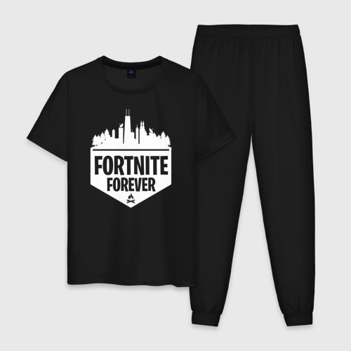 Мужская пижама хлопок Fortnite Forever, цвет черный