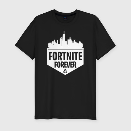 Мужская футболка хлопок Slim Fortnite Forever, цвет черный