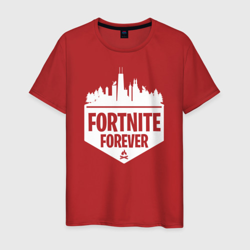 Мужская футболка хлопок Fortnite Forever, цвет красный