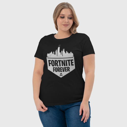 Женская футболка хлопок Fortnite Forever, цвет черный - фото 6