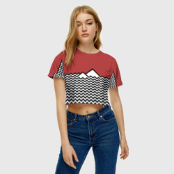 Женская футболка Crop-top 3D Твин Пикс - фото 2