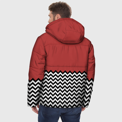 Мужская зимняя куртка 3D Твин Пикс, цвет красный - фото 4