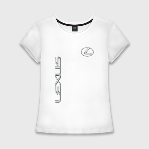 Женская футболка хлопок Slim Lexus, цвет белый