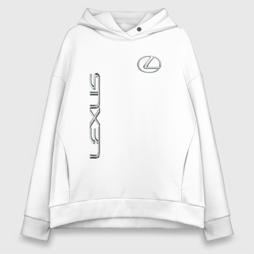 Женское худи Oversize хлопок Lexus, цвет белый