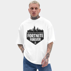 Мужская футболка Oversize хлопок texturе Fortnite Forever - фото 2