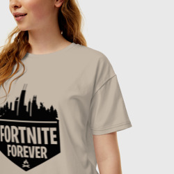 Женская футболка хлопок Oversize Fortnite Forever - фото 2