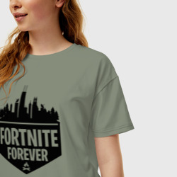 Женская футболка хлопок Oversize Fortnite Forever - фото 2