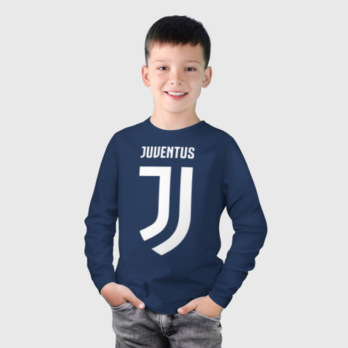 Детский лонгслив хлопок Juventus FC, цвет темно-синий - фото 3