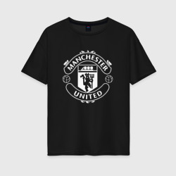 Женская футболка хлопок Oversize Manchester United