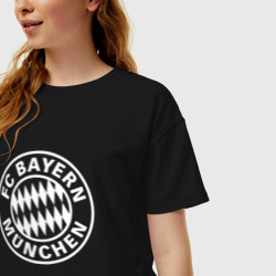 Женская футболка хлопок Oversize FC Bayern Munchen - фото 2
