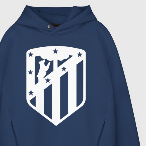 Мужское худи Oversize хлопок Atletico Madrid, цвет темно-синий - фото 4