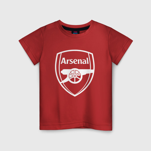 Детская футболка хлопок Arsenal FC, цвет красный